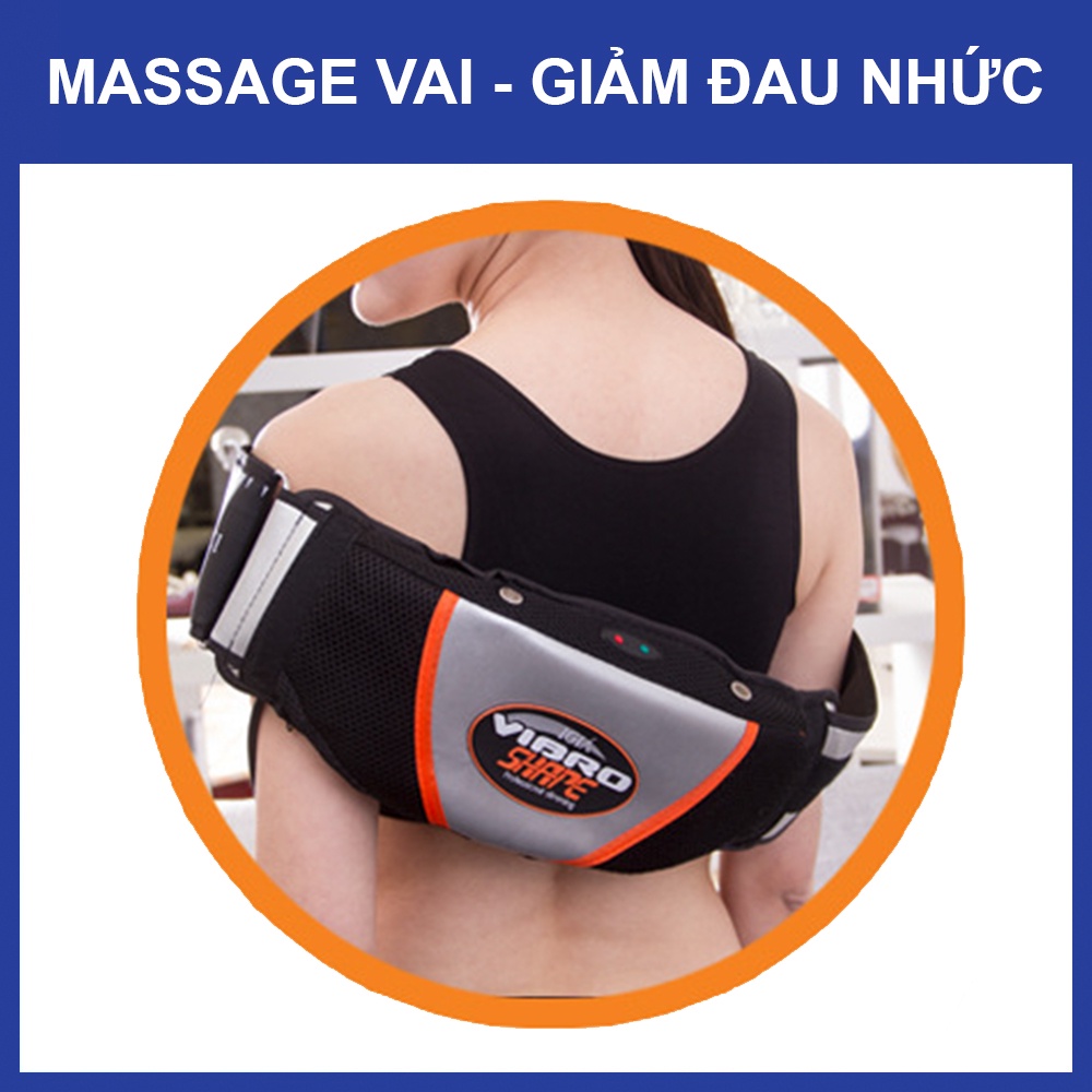 Đai massage giảm mỡ bụng rung nóng METAMO, Máy mát xa đánh tan mỡ toàn thân săn chắc cơ thể