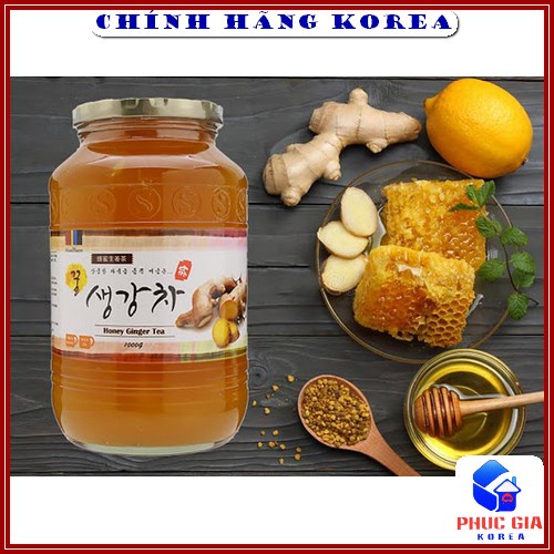 Trà Mật Ong Gừng Hàn Quốc Nội Địa, Lọ 1kg - phucgia