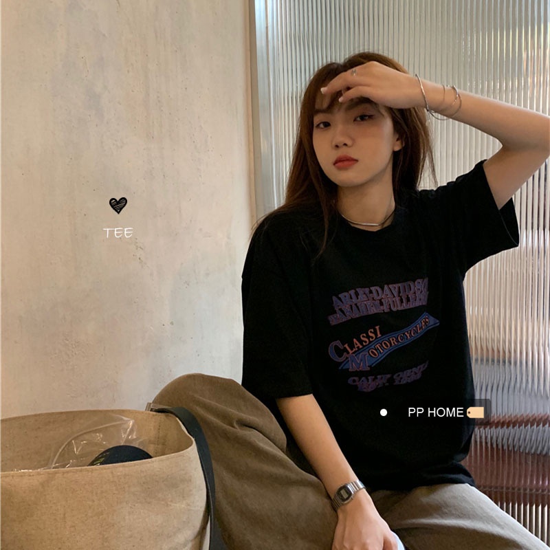 Áo thun NZN tay ngắn dáng rộng thiết kế mới thời trang mùa hè theo phong cách Hàn Quốc thời trang cho nữ