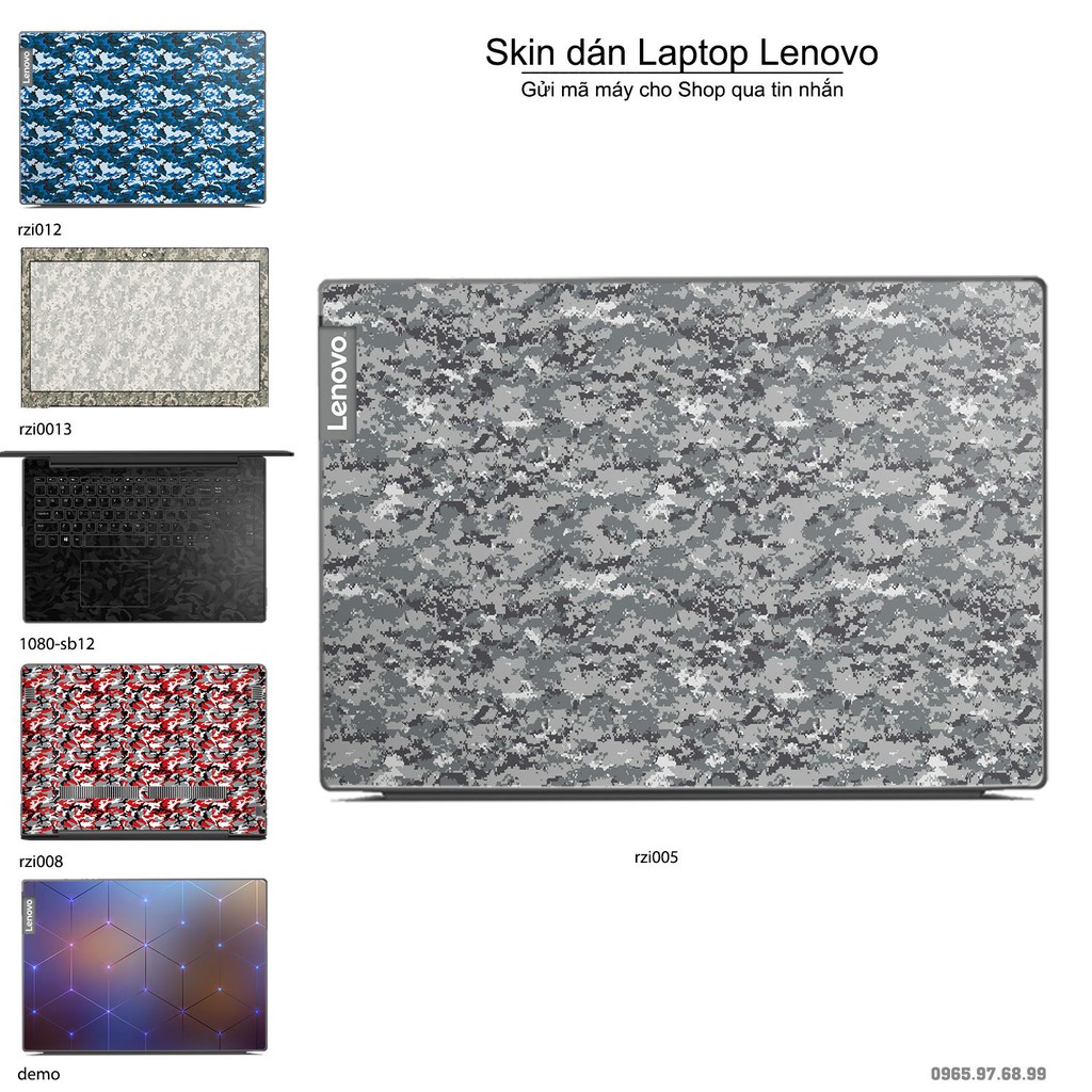 Skin dán Laptop Lenovo in hình rằn ri _nhiều mẫu 5 (inbox mã máy cho Shop)