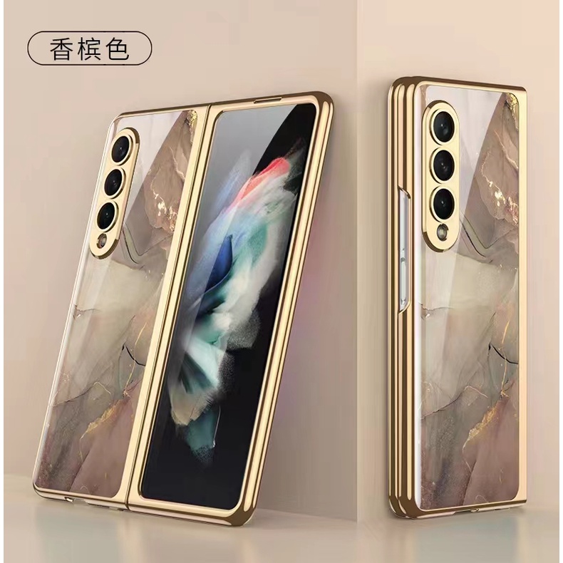 Ốp Điện Thoại Kính Cường Lực Siêu Mỏng Mạ Điện Cho Samsung Z Fold 4 Z Fold 3 Samsung Galaxy Z Fold 4 5G 2022