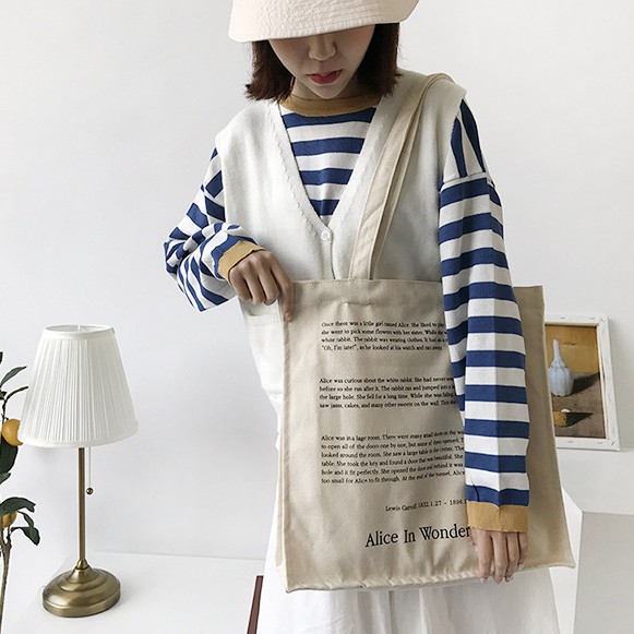 Túi vải tote đeo vai Life loại 1 TH17