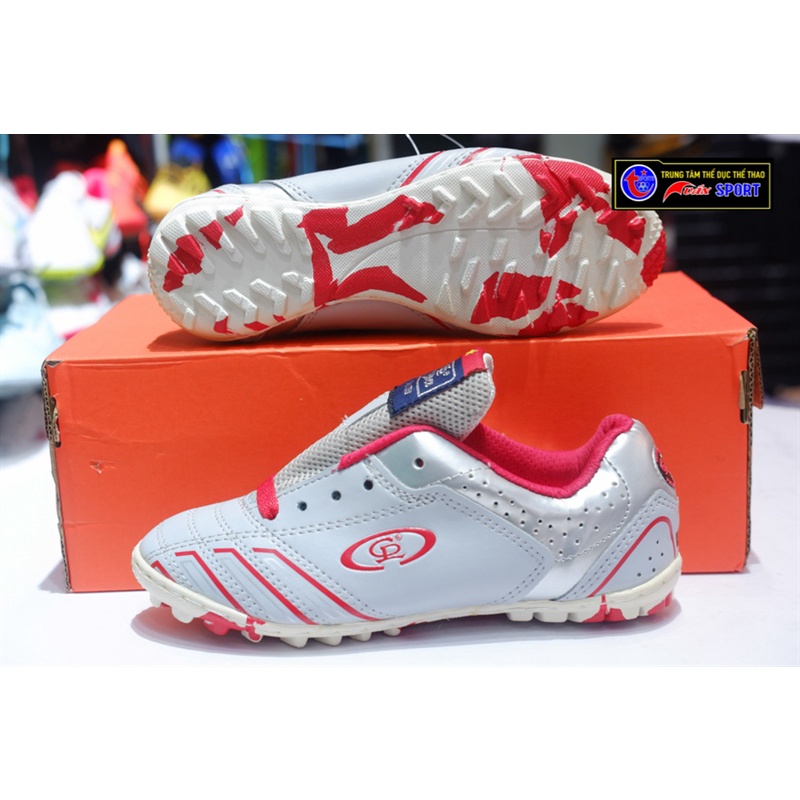 GIÀY đá bóng CP TRẺ EM - xám đỏ(size33-37)