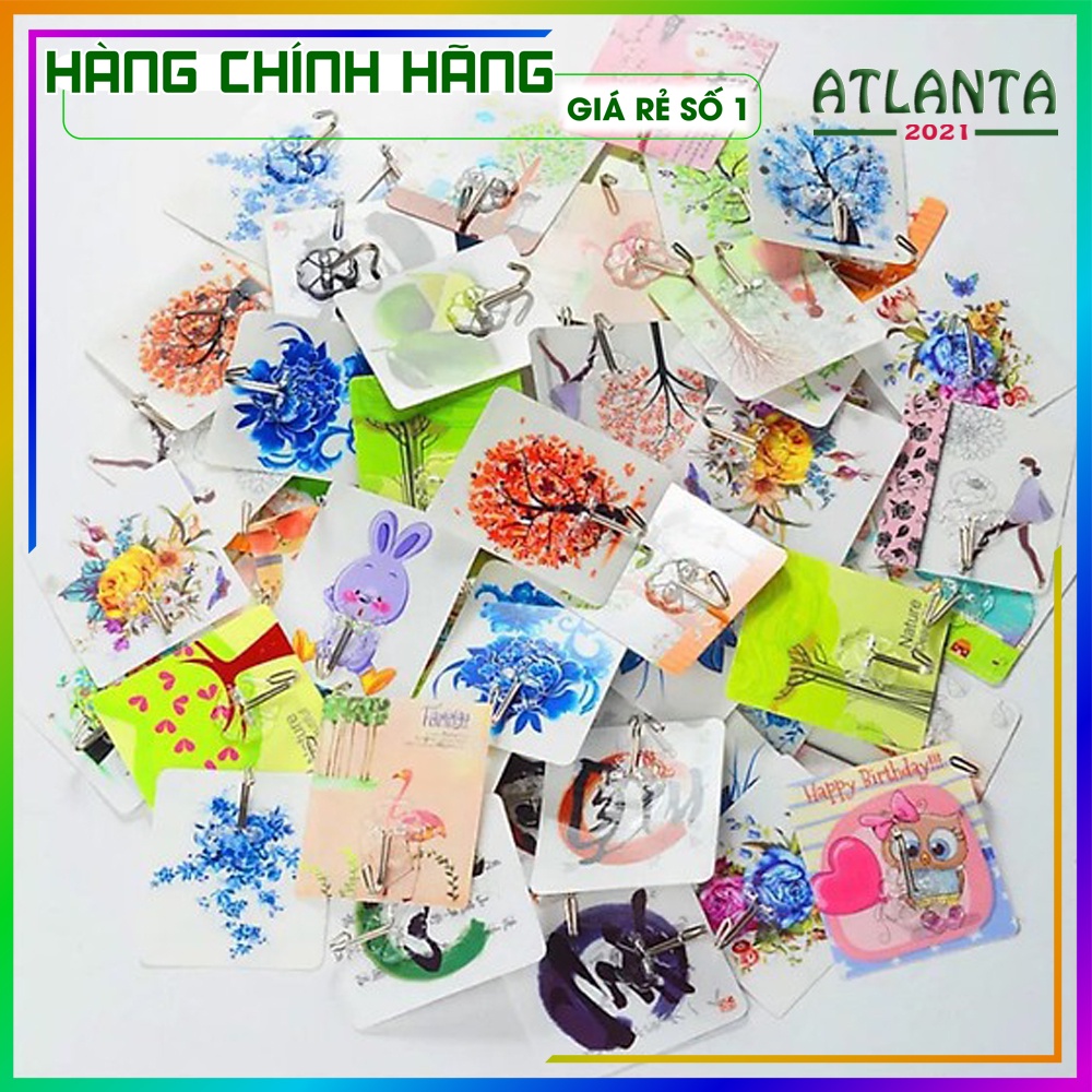 Móc Dán Tường - Móc Chịu Lực 3D Siêu Dính Hình Ảnh Nhiều Mầu Đẹp - Chịu lực Tốt 3D