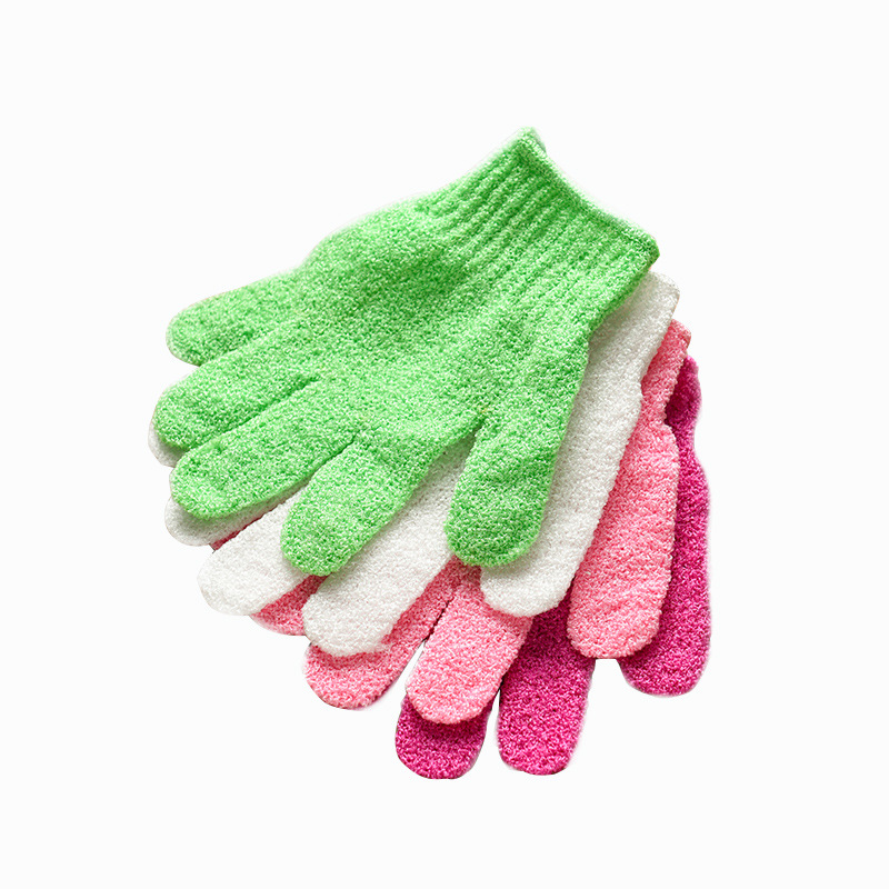 Monochromatic bath gloves, bath towel, five-finger adult bath and bath artifact, back bath towel, wipe back gloves