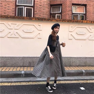 [ORDER] Váy hai dây kẻ