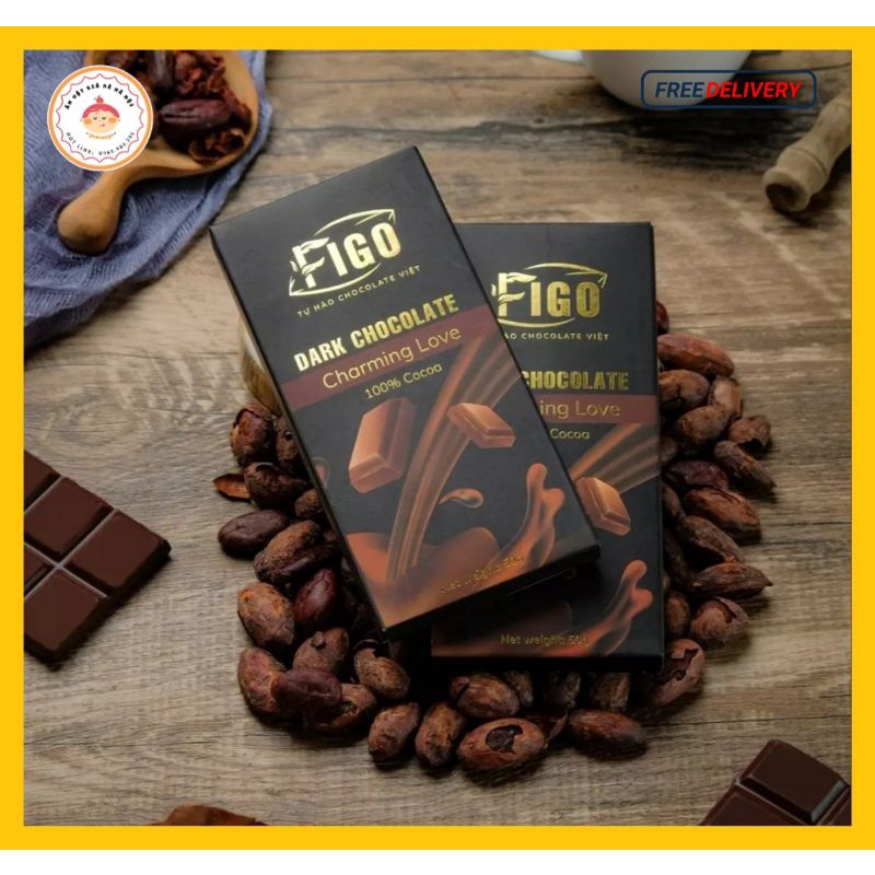 🍫 🍫 🍫 Socola nguyên chất 100% cacao không đường dòng Charming Love (50g) 🍫 🍫