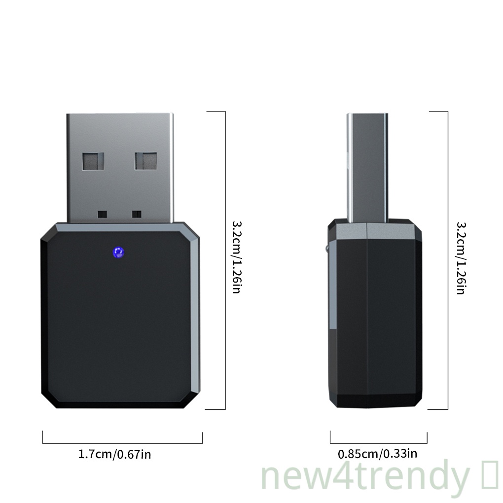 Bộ Thu Tín Hiệu Âm Thanh Bluetooth 5.1 Usb 3.5mm Mới
