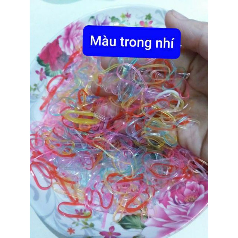 Sỉ 1kg thun cột tóc trong màu (cở đại/trung/nhí)