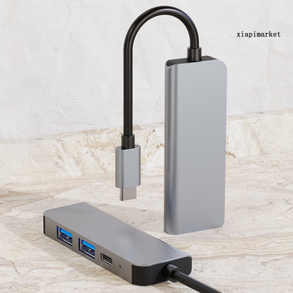 LOP_Docking Station Dual USB 3.0 Ports 4 in 1 4K High Definition Video Output USB C Cable Hub Converter for Computer