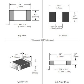 Điện trở dán (SMD) 1 Ohm, 0402, 1/16w, 5% [SET 50 CON]