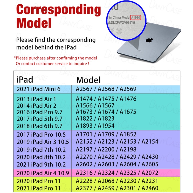Dllencase Ốp Máy Tính Bảng Cho 2019 2020 10.2 For iPad 7/8/9th Mini 6 Air 2 3 4 10.5 10.9 Pro 9.7 2021 11 2017 2018 5 6th