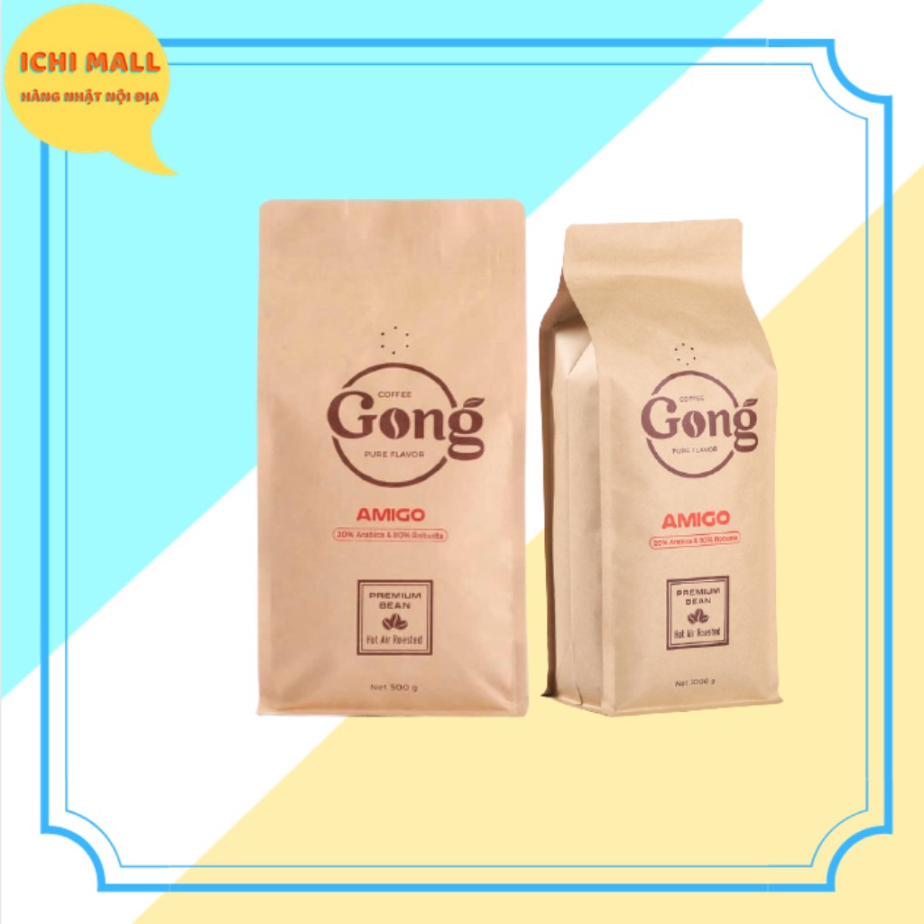 (AMIGO KÈM PHIN) Cà Phê Rang Xay Gong-Amigo Nguyên Chất 500G - 1000G