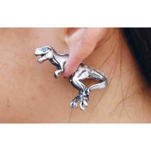 Khuyên Kẹp Vành Tai Hình Khủng Long T-Rex Cá Tính(pierced earring)