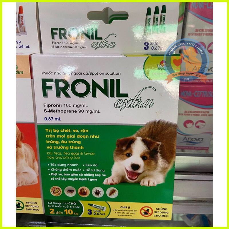 Fronil Extra -Sản Phẩm Mới Cao Cấp Loại Bỏ Ve Rận Bọ Chét Chó 2-10Kg