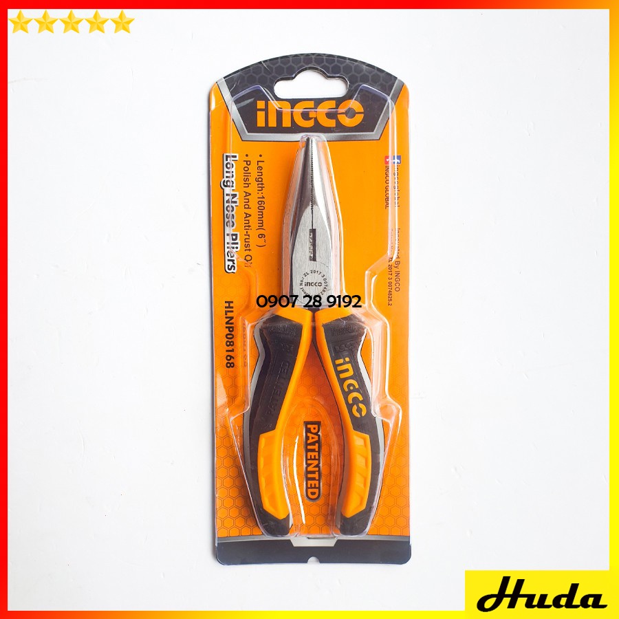 Kìm kềm mũi nhọn mỏ dài cao cấp dài 160mm 180mm chất liệu CRv cao cấp Total Ingco POI