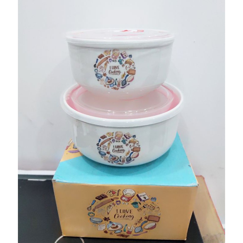 (Bán sỉ) - BỘ 2 THỐ/3 THỐ SỨ CÓ NẮP HÚT CHÂN KHÔNG HOA VĂN | BigBuy360 - bigbuy360.vn