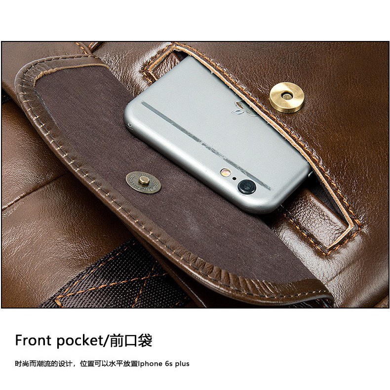 Túi đeo chéo nam da bò 100% cao cấp T15 túi đựng ipad   - ĐIỆN MÁY PICO