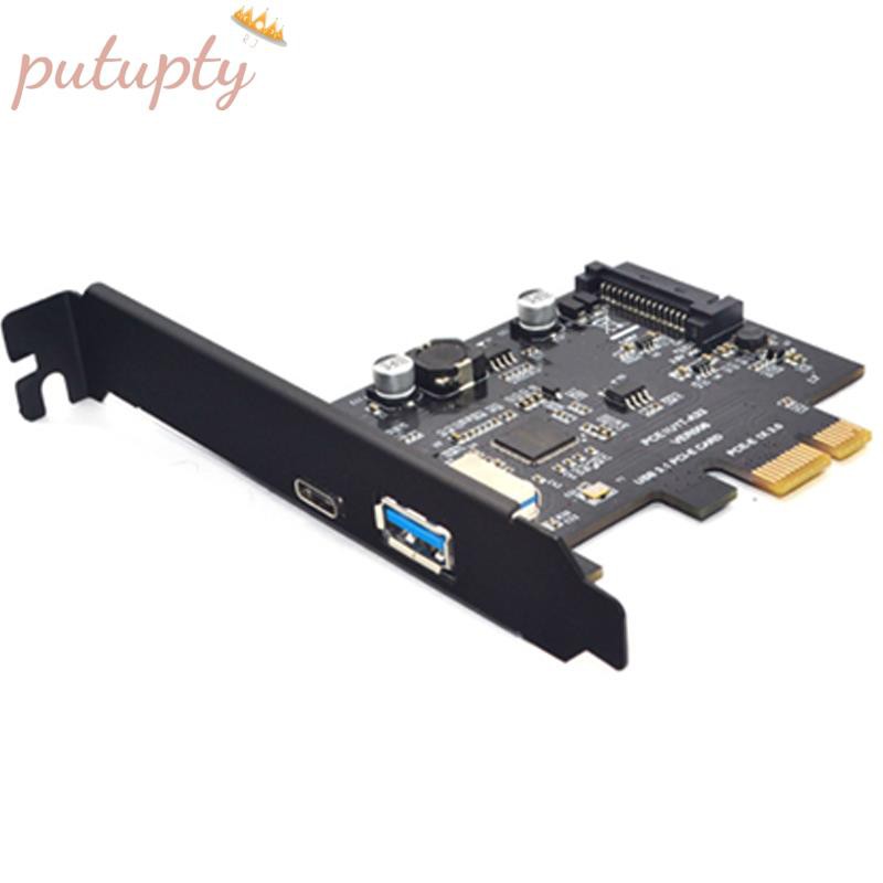 Card Mở Rộng Usb 3.1 Type C Pcie Mở Rộng Pci-E Sang Usb3.1 Gen 2 10gbps Usb Type-C + Usb3.0