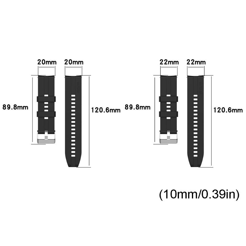 GARMIN Dây Đeo Silicon Cho Đồng Hồ Thể Thao Thông Minh Huawei - Watch Gt / Gt2 (Pro) 42mm 46mm - Samsung - Galaxy Watch3 / Active 45mmr840 41mr850 / 42mm 46mm Gtr 47mm