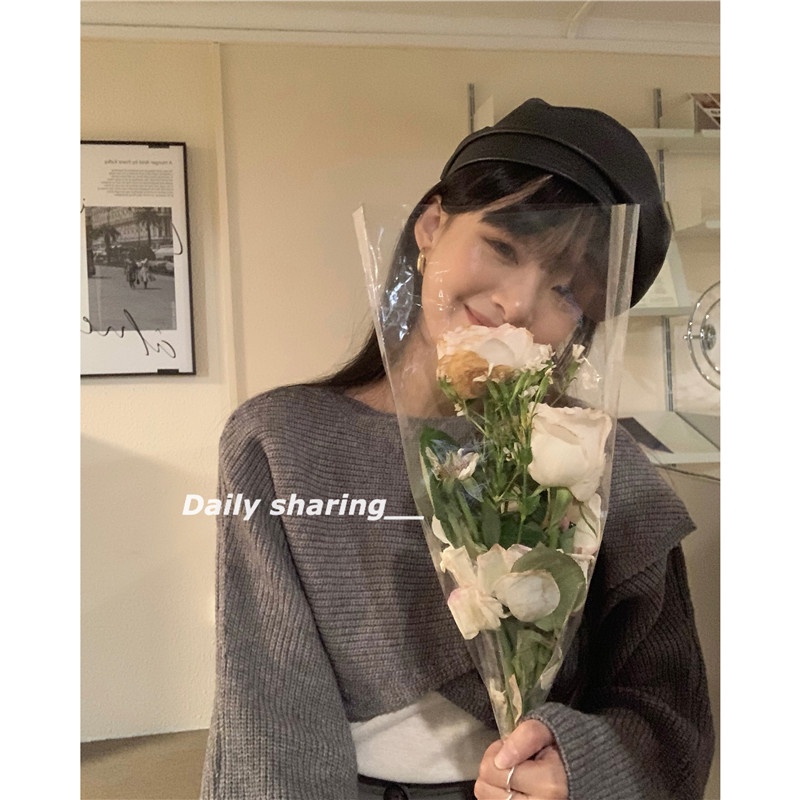 Áo Sweater Dệt Kim Tay Dài Dáng Rộng Thiết Kế Mới Thời Trang Mùa Thu Dành Cho Nữ