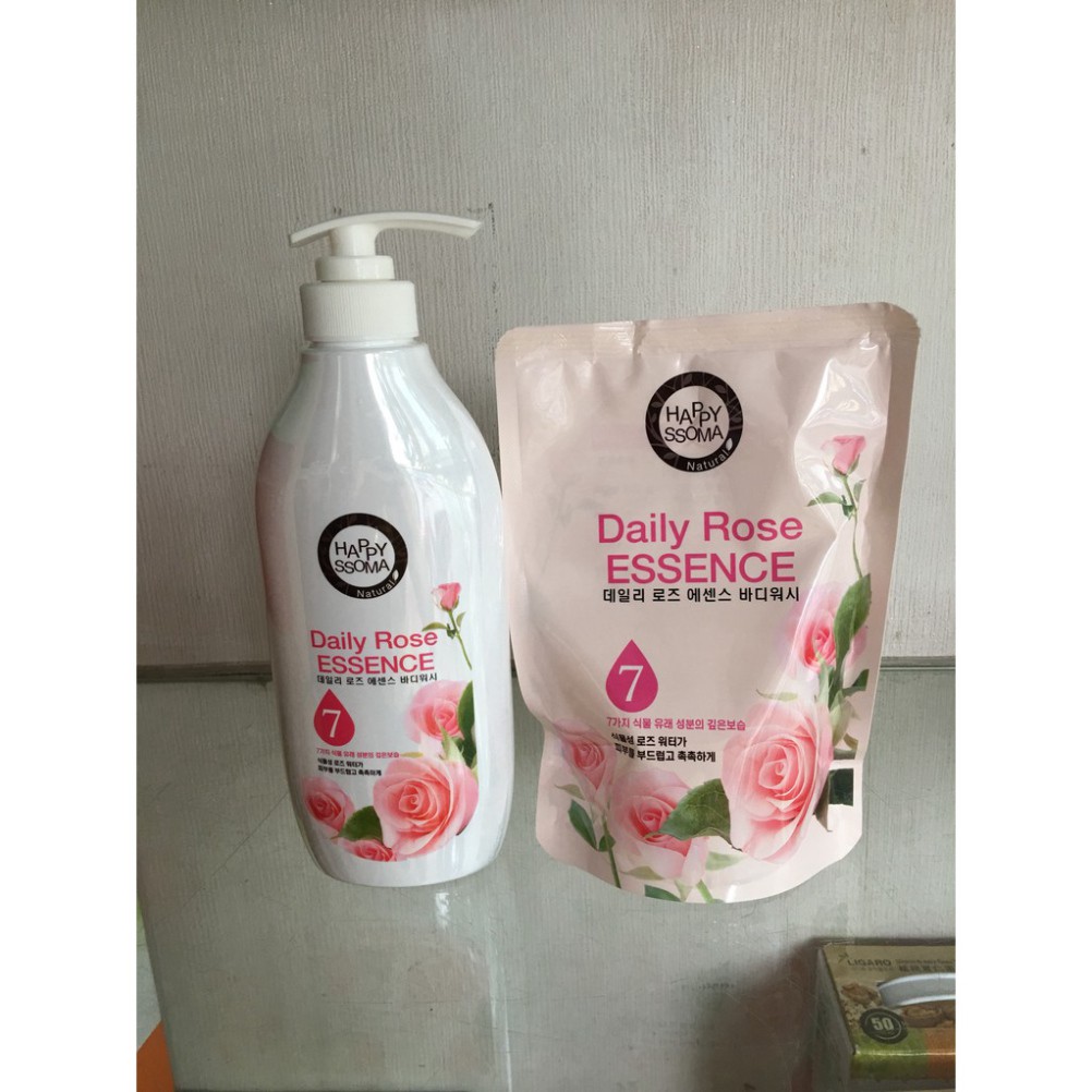 [Flash Sale] Bộ sữa tắm Hoa Hồng Happy SSoma Hàn Quốc