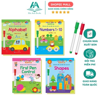 Bộ sách viết xóa đầu tiên cho bé từ 2 tuổi wipe clean hải anh books