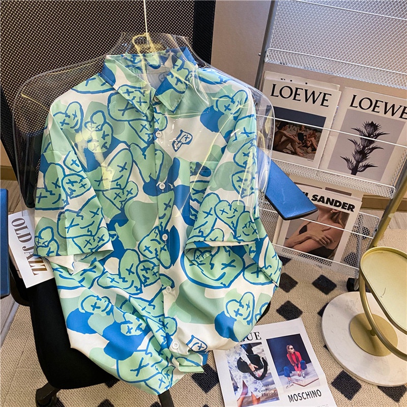 Áo sơ mi NRVP ngắn tay dáng rộng thời trang Hàn Quốc dành cho nữ