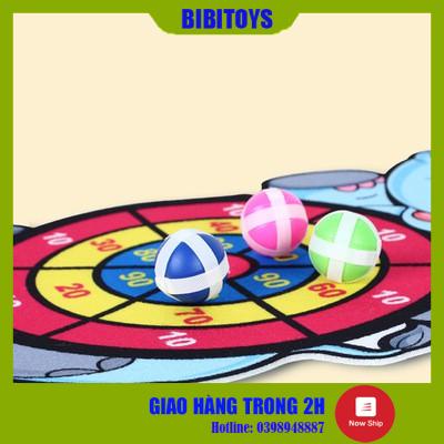 [GÍA SP MỚI] Bảng phi tiêu bóng dính cho bé, bảng ném bóng gai tính điểm hình con vật ngộ nghĩnh tặng kèm 3 trái bóng