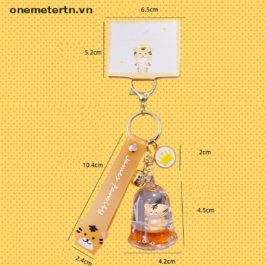 Onemetertn Móc Chìa Khóa Acrylic Hình Bình Dầu Hổ Hoạt Hình Sáng Tạo Cho Cặp Đôi VN
