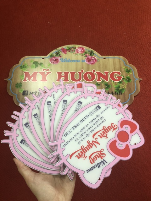 Bảng hiệu hình mèo hello Kitty_ Bảng hiệu treo shop_ bảng hiệu xinh