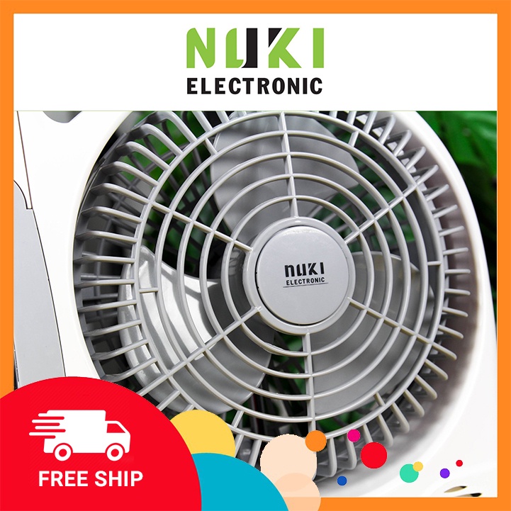 [CHÍNH HÃNG] Quạt bàn năng lượng mặt trời đa năng tích hợp sạc điện Nuki N283 - 1 ĐỔI 1
