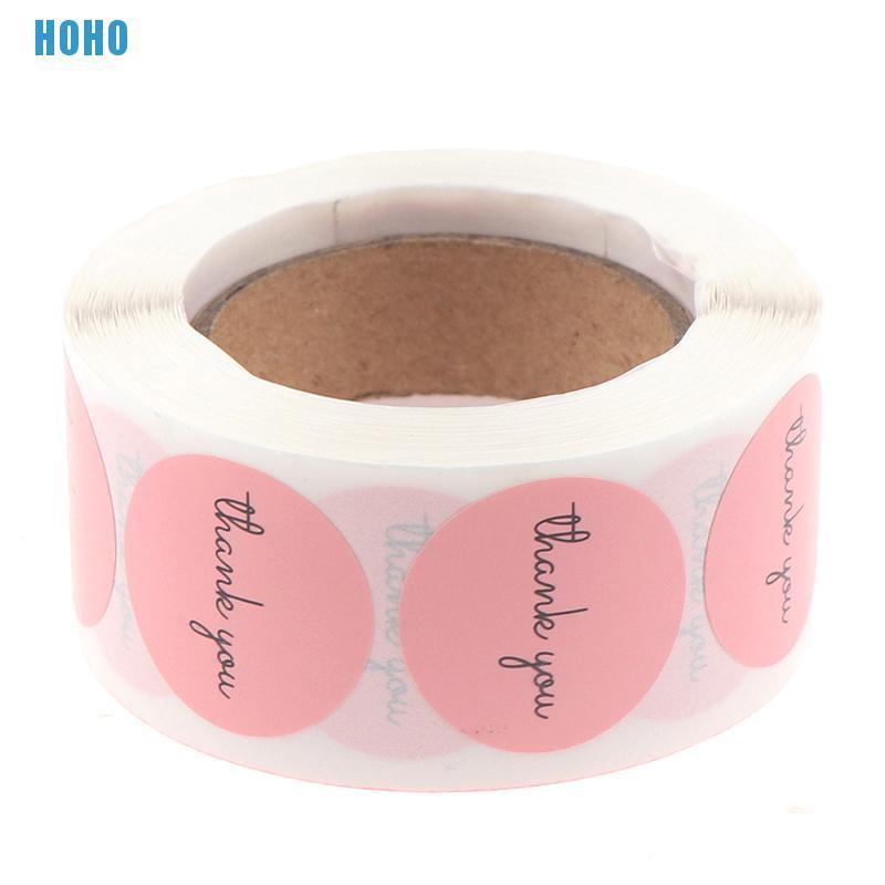 Bộ 500 nhãn dán in chữ Thank You dùng cho trang trí xinh xắn