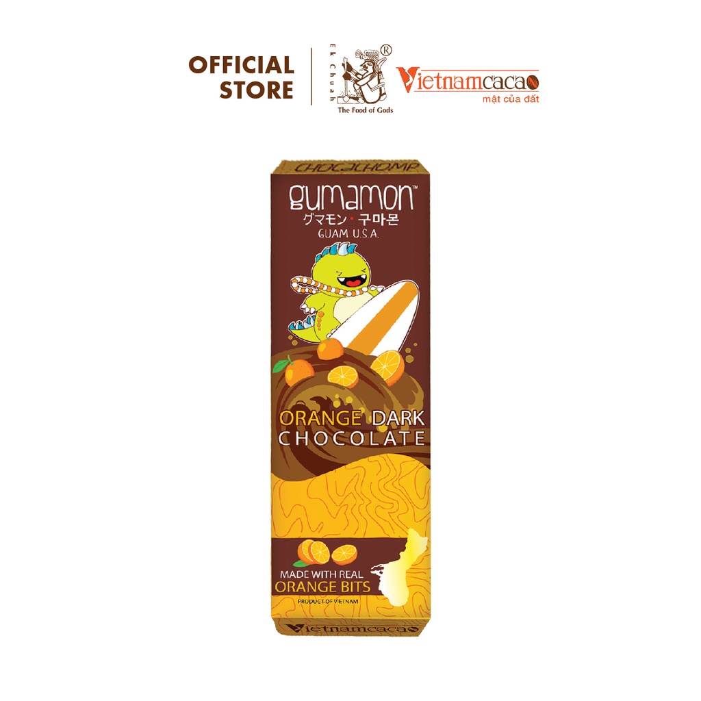 Socola nguyên chất  khủng long Gumamon - Thanh 37g - Vinacacao 222g