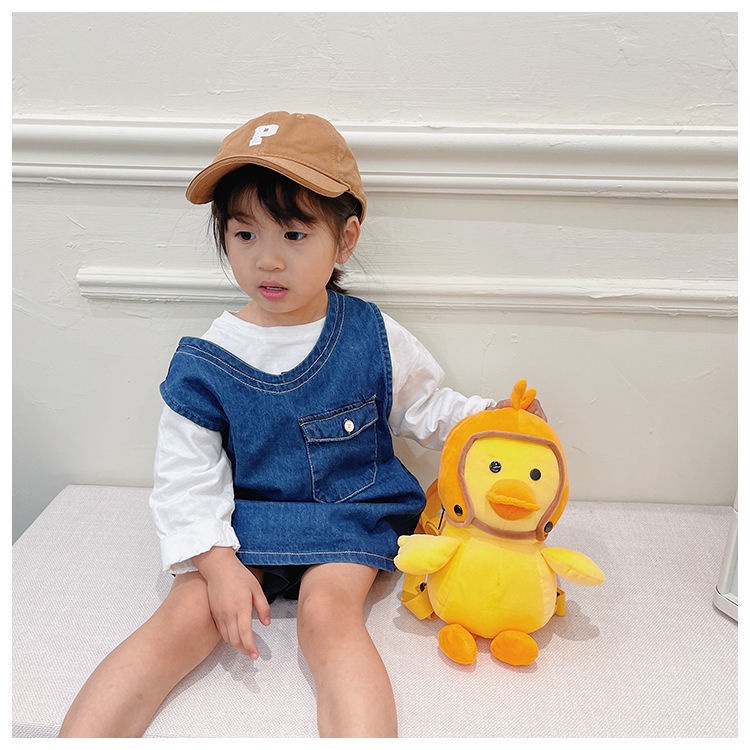 Ba Lô Đi Học Hình Vịt Vàng Đáng Yêu Cho Bé