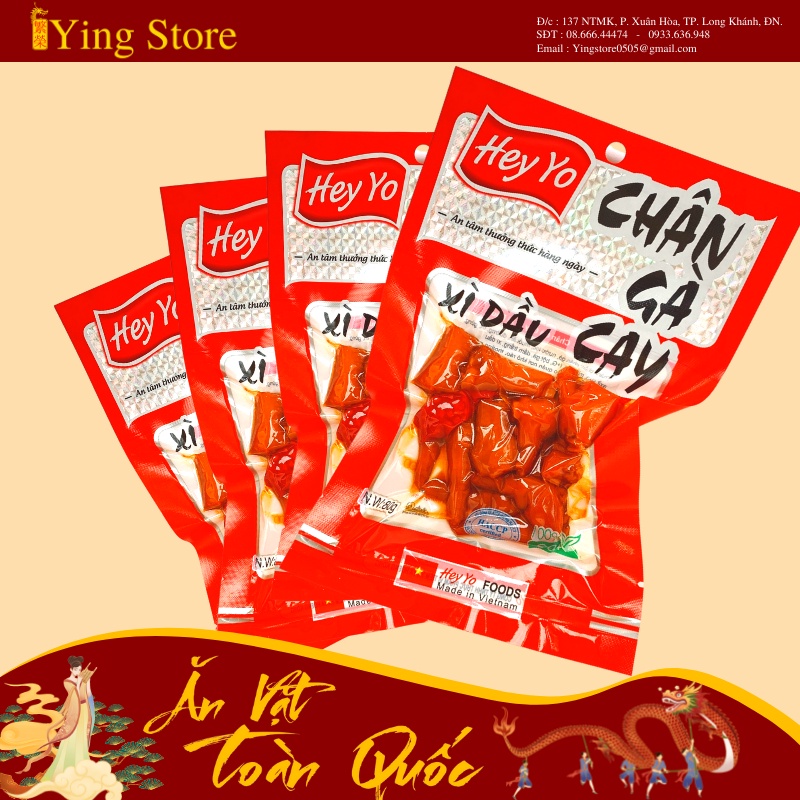 Chân gà cay ướp xì dầu đồ ăn vặt Việt Nam thơm ngon gói 80g | BigBuy360 - bigbuy360.vn