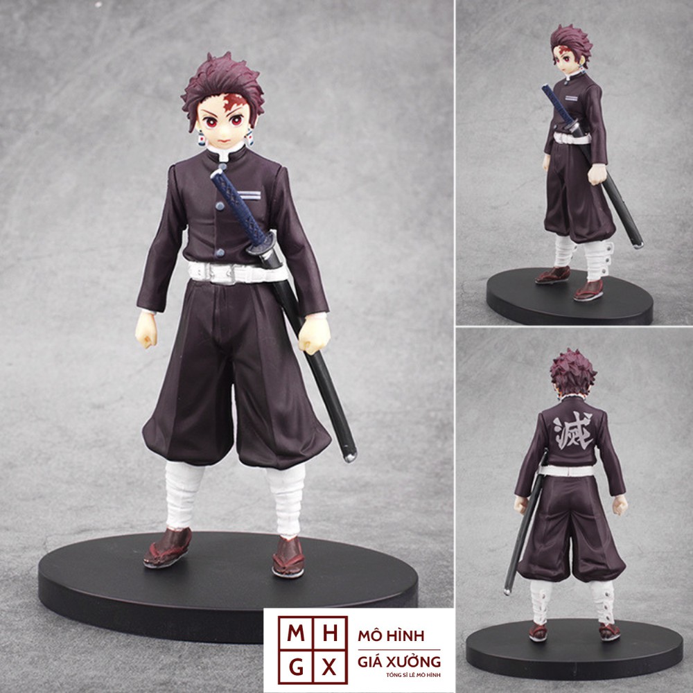 Mô hình Kimetsu No Yaiba figure Demon Slayer Kamado Tanjirou Áo Đen cao 15 cm - figure thanh gươm diệt quỷ