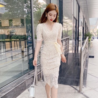 Đầm body ren