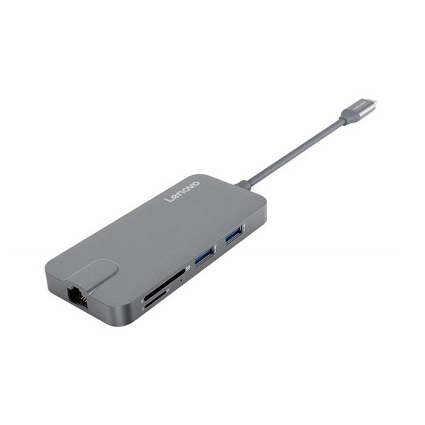 Cáp Type C -&gt; usb (2.0/3.0) RJ45/HDMI/SD/TF LENOVO C106 (87W PD), BỔ CHUYỂN TÍN HIỆU TỪ TYPE C SANG USB RJ45 HDMI SD TF