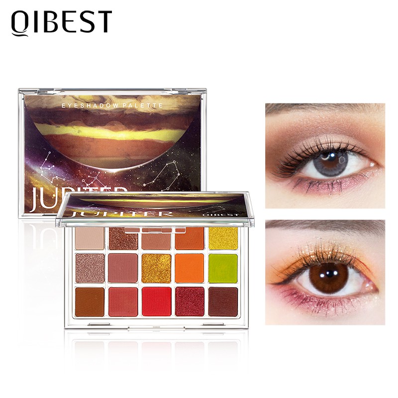 Bảng phấn mắt QIBEST 15 màu với 5 tông màu thời thượng tuỳ chọn 145.5g | BigBuy360 - bigbuy360.vn