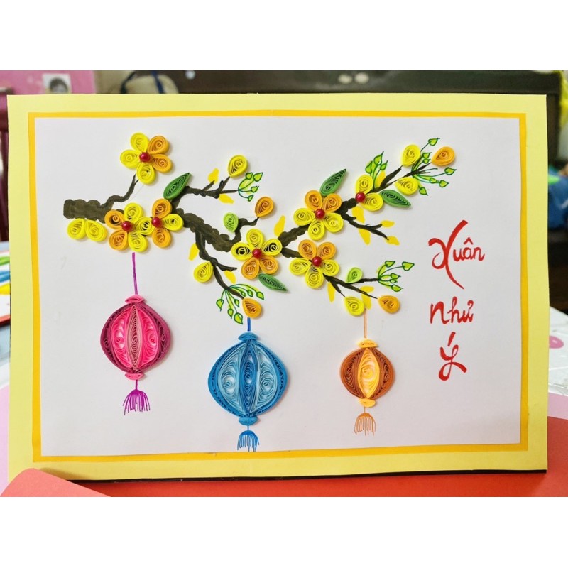 Thiệp chúc Tết quiling handmade