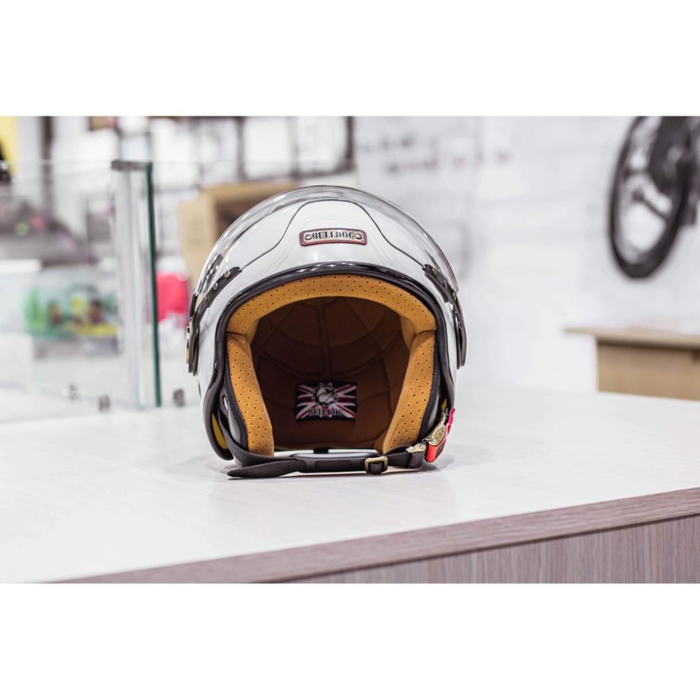 MŨ BẢO HIỂM 3/4 BULLDOG POM [TẶNG KÈM KHÓA SỐ ĐA NĂNG]_Phuotarmor