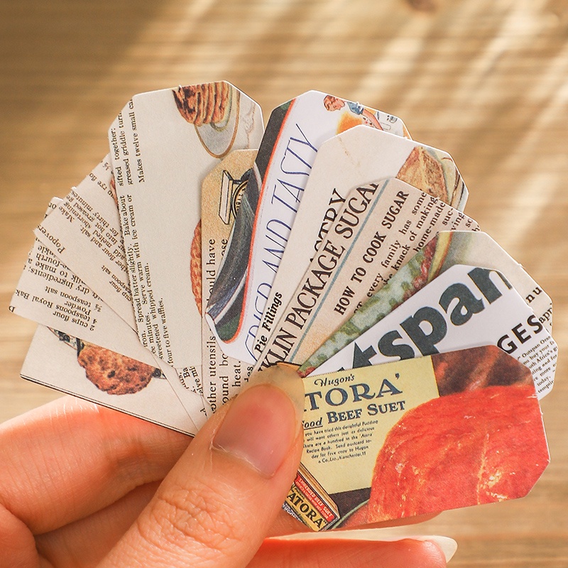 Set 80 tờ miếng dán độc đáo phong cách retro dùng trang trí