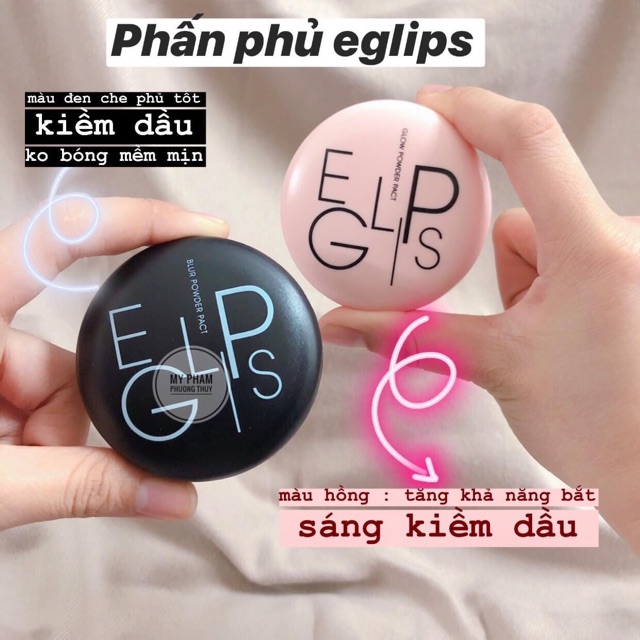 PHẤN PHỦ EGLIPS VỎ HỒNG GLOW POWDER PACT