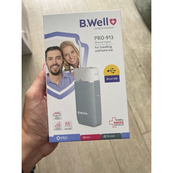 Bwell 913 - Tăm nước du lịch cải tiến - Sạc 4 tiếng sử dụng 30 ngày - Mẫu mới nhất 2021-( Bảo hành 2 năm 1 đổi 1)