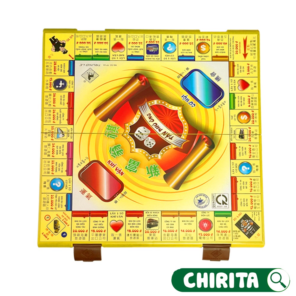 (GIÁ SỈ) Bộ Cờ Tỷ Phú Trung Lê Cao Cấp - Bàn Cờ Bằng Nhựa 37cm x 33,5cm - Boardgame, Đồ Chơi Trẻ Em CHIRITA