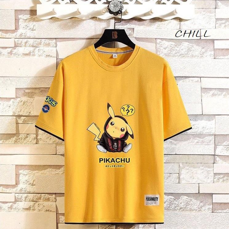 Áo Thun Nam-Áo Thun Nam In HInh (pokemom) Chất Thun Cotton Co Dãn 4 Chiều | BigBuy360 - bigbuy360.vn