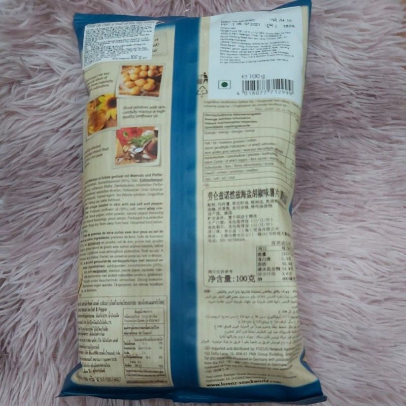 Khoai Tây Chiên Lorenz Naturals Vị Muối Tiêu 100g