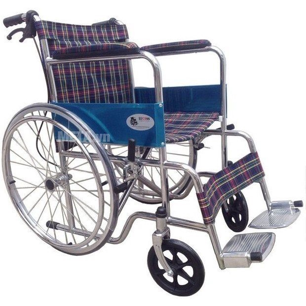 Xe Lăn Thường Vải Bạt Lucass X75J Có Tay Phanh Người Đẩy