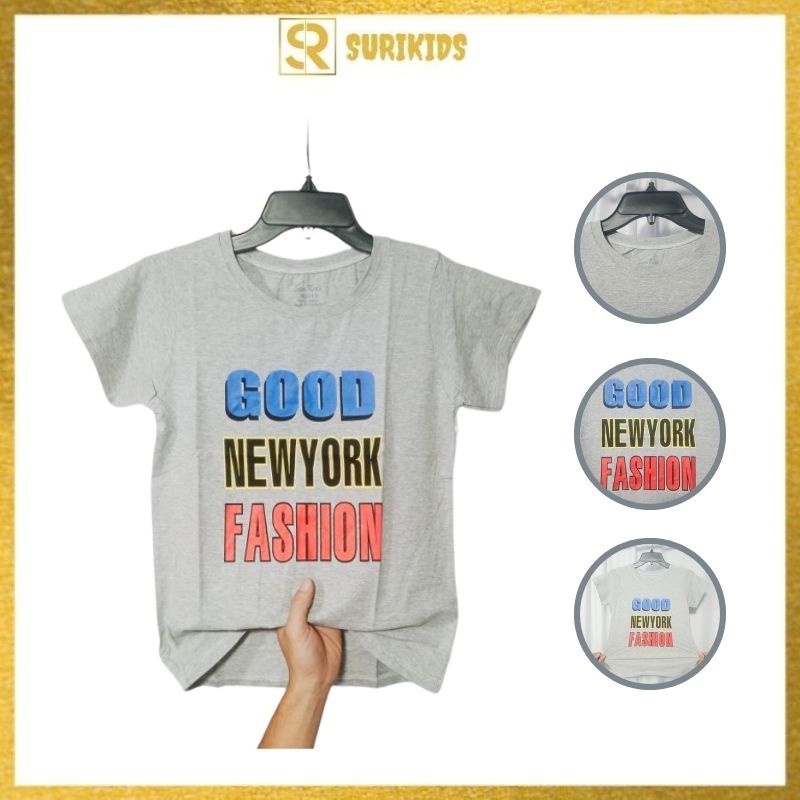 Áo Thun Bé Trai Hàn Quốc Size Đại - SURIKIDS -Áo Phông Sành Điệu Cho Bé 20-35kg, 5-12 Tuổi, Chất Thun Mềm Mại, AT05S